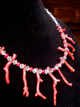 Andrea's Fire Coral Bridesmaid Necklace